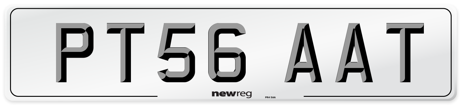 PT56 AAT Number Plate from New Reg